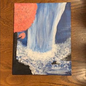 Painting of waterfall